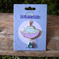 Umbrella Frog Pond Enamel Pin