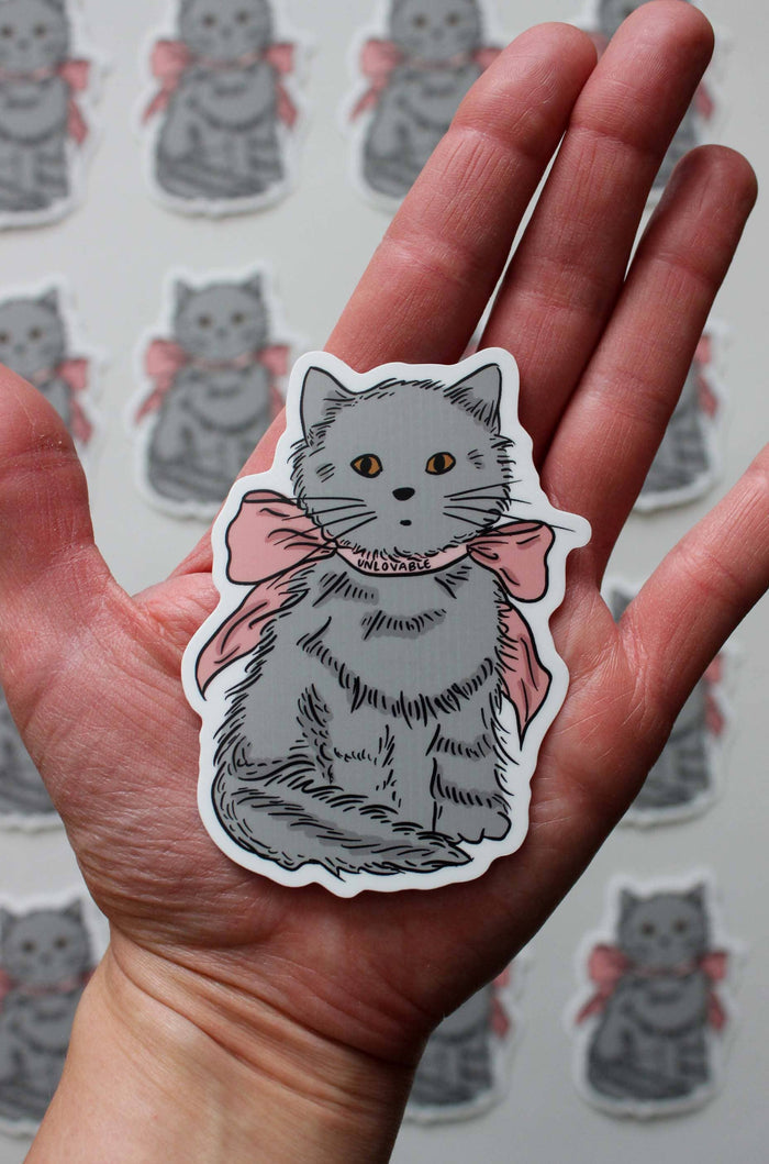 Unlovable Cat Sticker