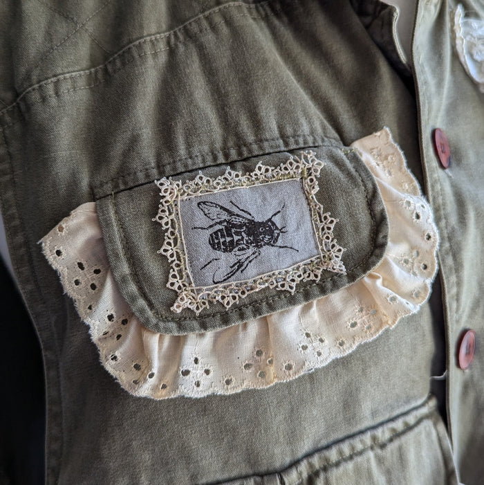 Upcycled 'Fishing Net' Lace-Trimmed Fishing Vest