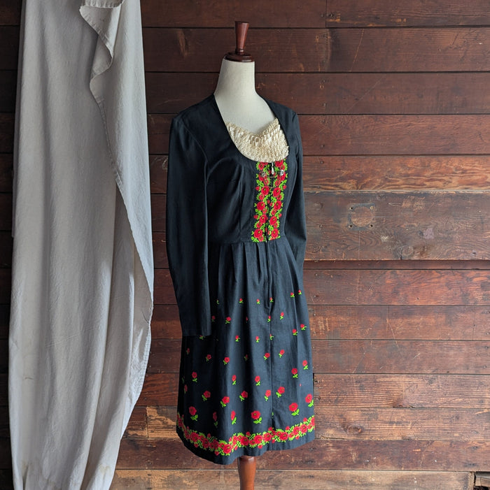 Vintage Cotton European Folk Dress