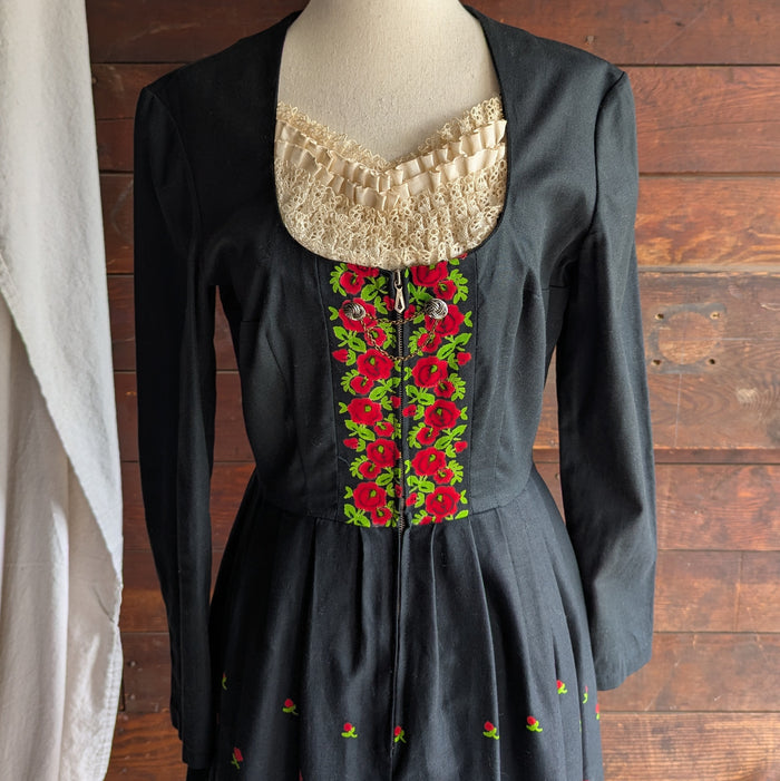 Vintage Cotton European Folk Dress