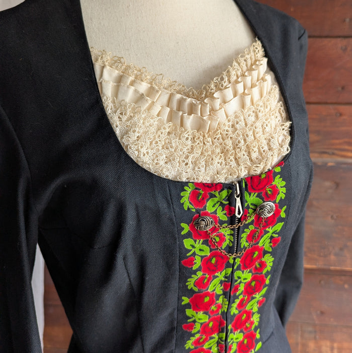 Vintage Cotton European Folk Dress