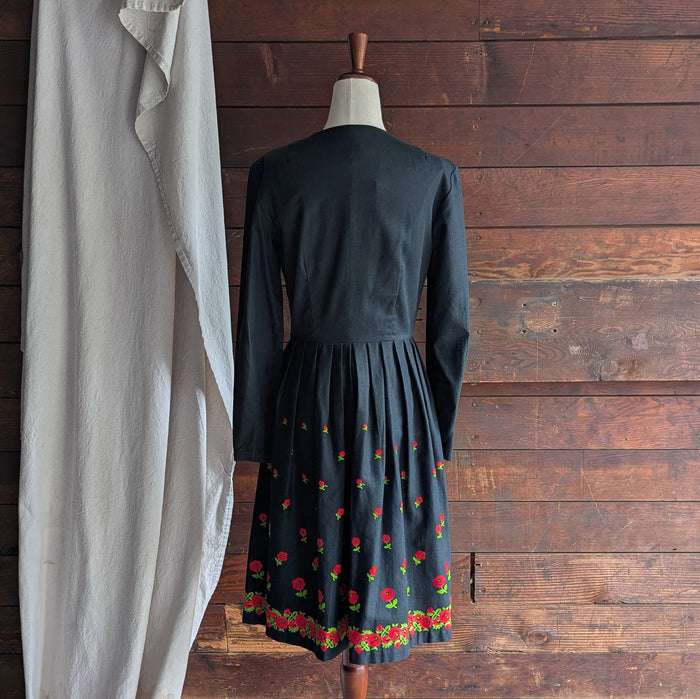 Vintage Cotton European Folk Dress