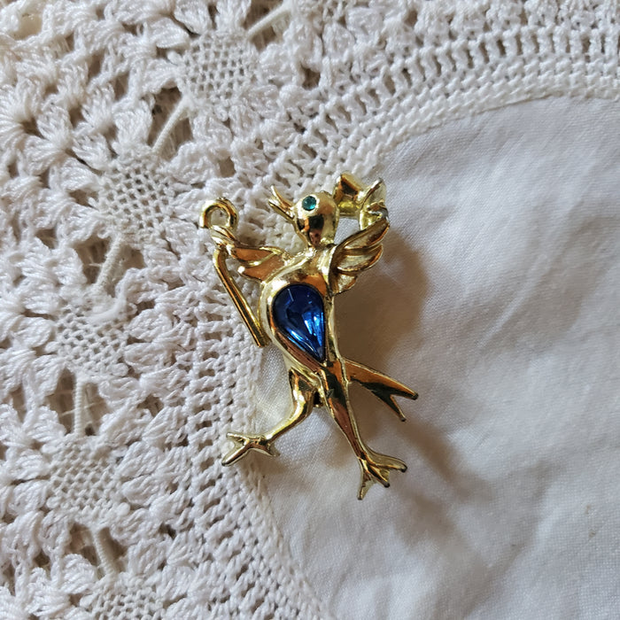 Vintage Dressy Duck Brooch