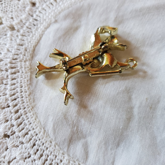 Vintage Dressy Duck Brooch