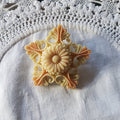 Vintage Floral Star Brooch