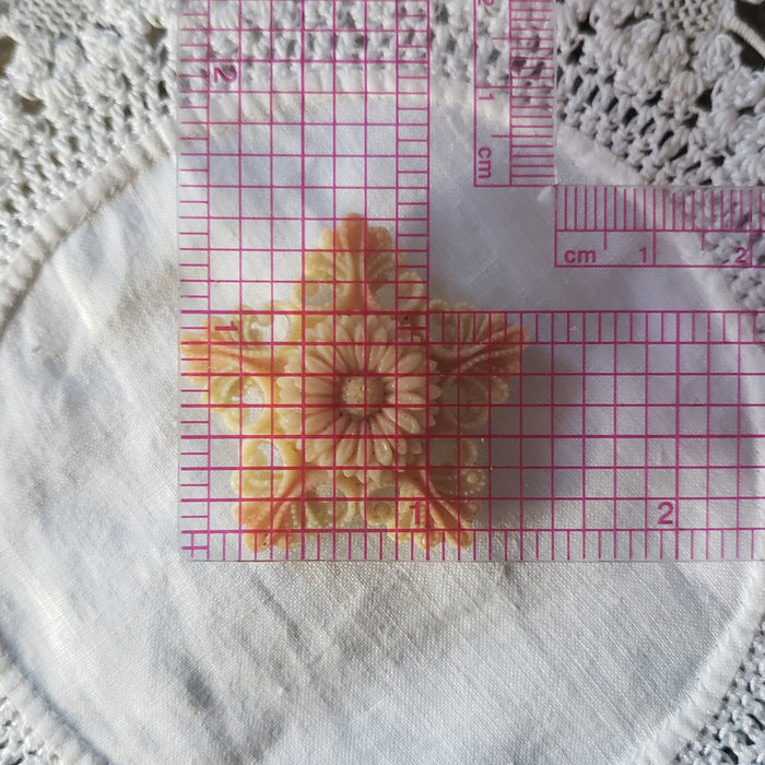 Vintage Floral Star Brooch