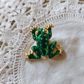 Vintage Gold-toned Frog Brooch