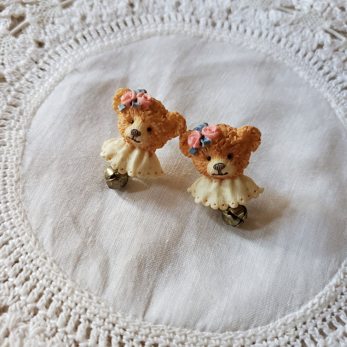 Vintage Resin Bear Earrings