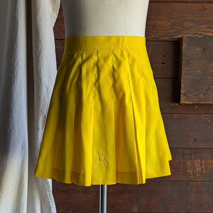 Vintage Yellow Pleated Tennis Skirt