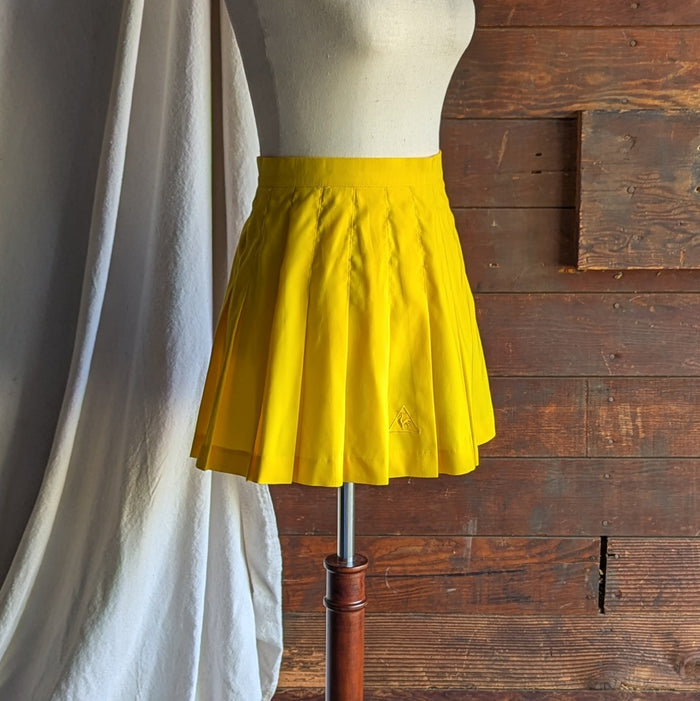 Vintage Yellow Pleated Tennis Skirt