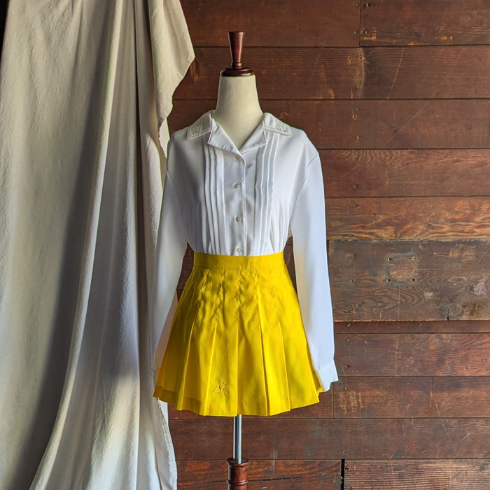 Vintage Yellow Pleated Tennis Skirt