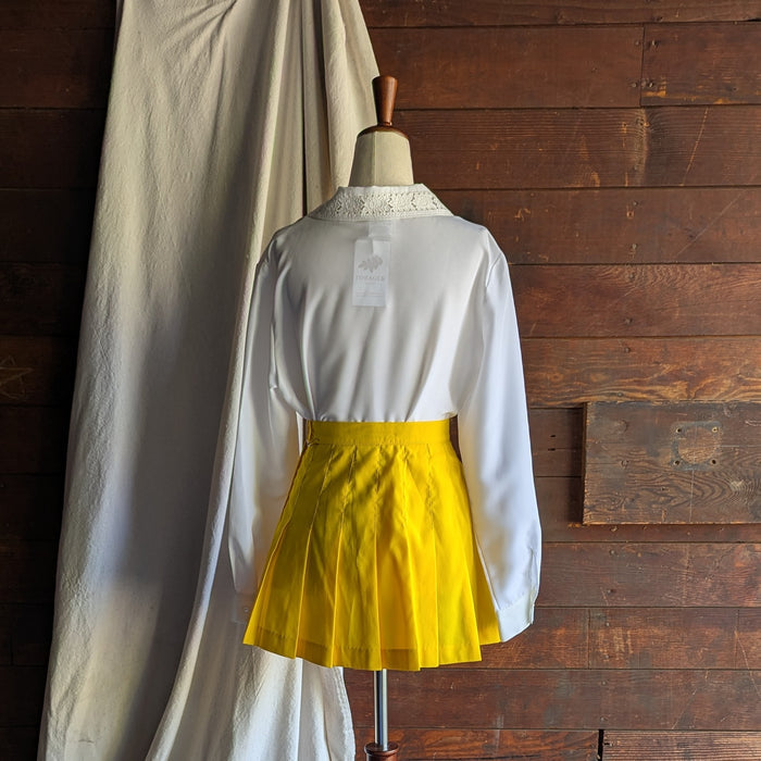 Vintage Yellow Pleated Tennis Skirt