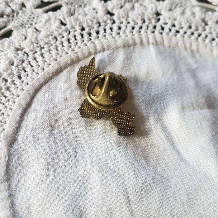 Vintage Yellow Unicorn Lapel Pin