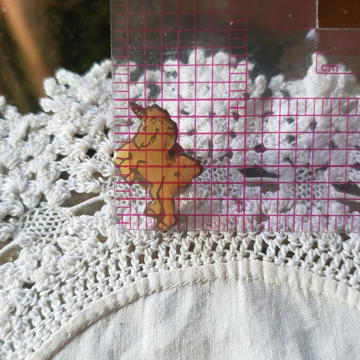 Vintage Yellow Unicorn Lapel Pin