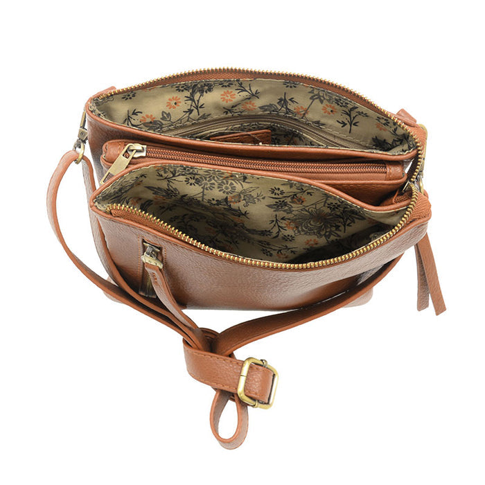 Walnut Dawn Multi Pocket Compact Crossbody Bag