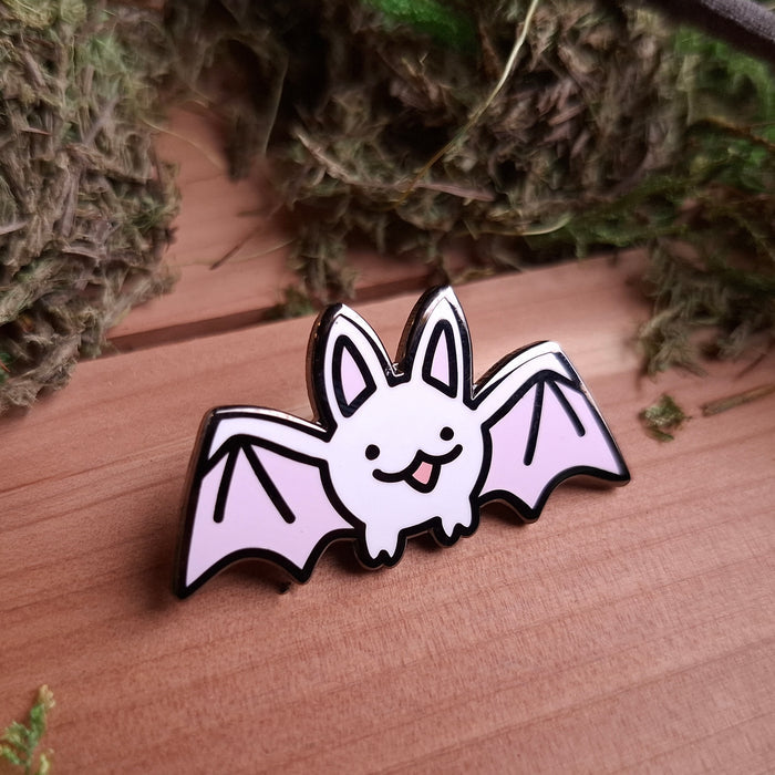 White Bat Enamel Pin