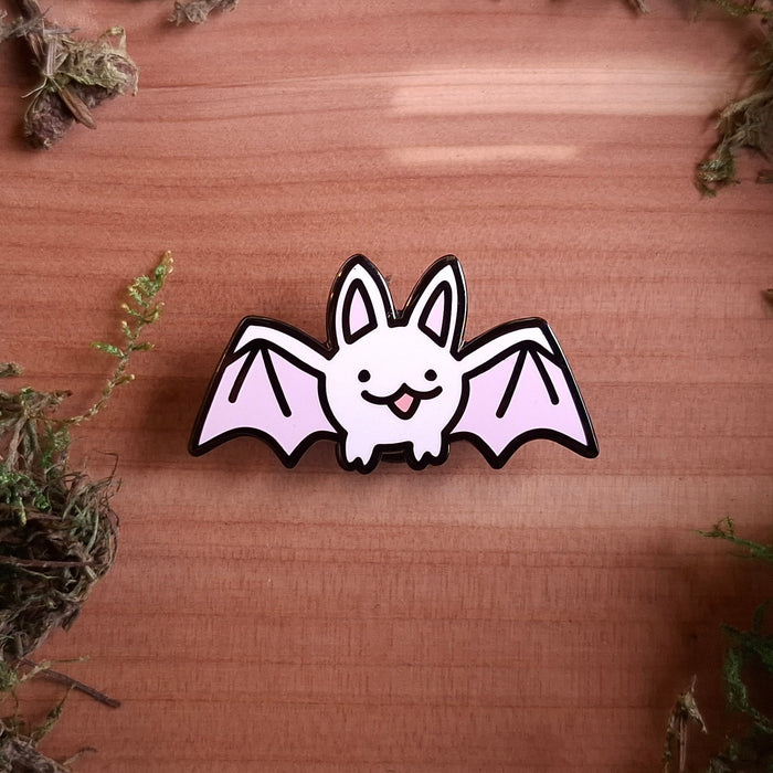 White Bat Enamel Pin