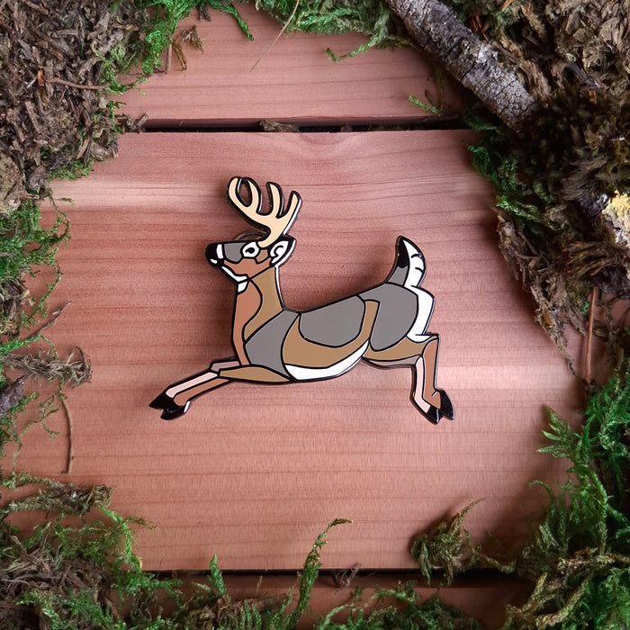 White Tailed Deer Enamel Pin