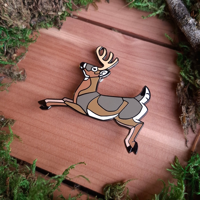White Tailed Deer Enamel Pin