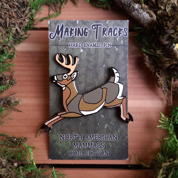 White Tailed Deer Enamel Pin
