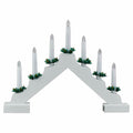 White Wooden Candle Bridge with 7 LED Lights