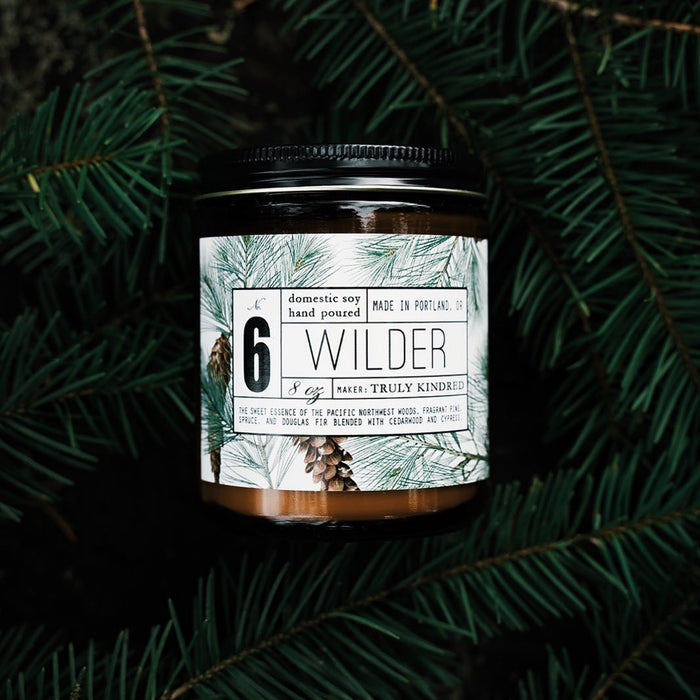 "Wilder" Pine, Spruce, and Fir 8oz. Soy Candle
