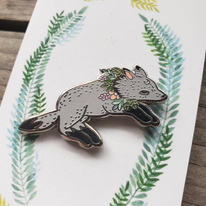 Wolf Beastie Enamel Pin