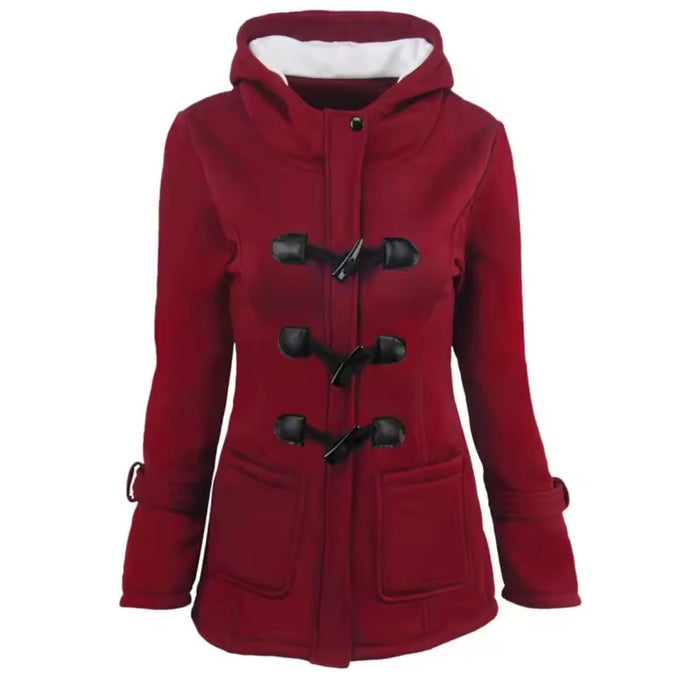 Women Basic Jacket, Women's Overcoat Zipper Causal Outwear Hooded Coat