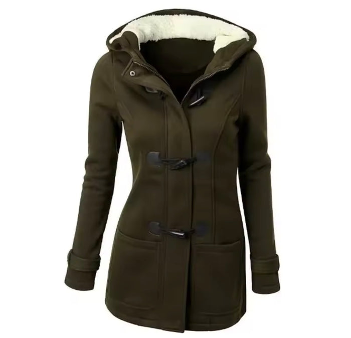 Women Basic Jacket, Women's Overcoat Zipper Causal Outwear Hooded Coat