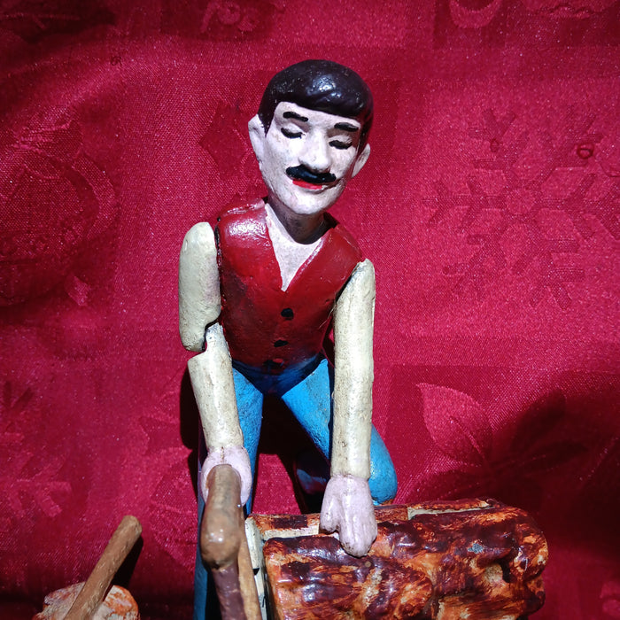 Woodcutter Cast Iron Mechanical Coin Bank-Jantiques LLC.