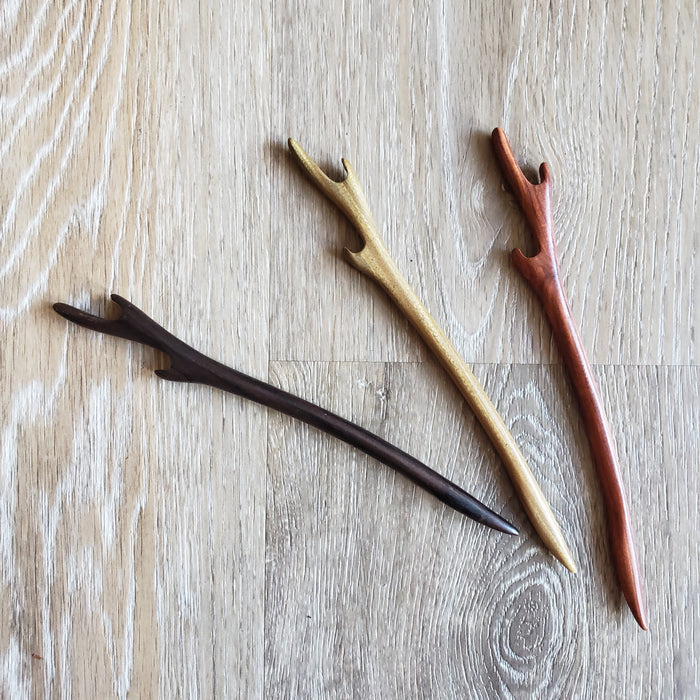 Wooden Antler Hair Sticks
