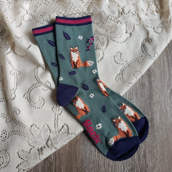 Woodland Fox Bamboo Socks