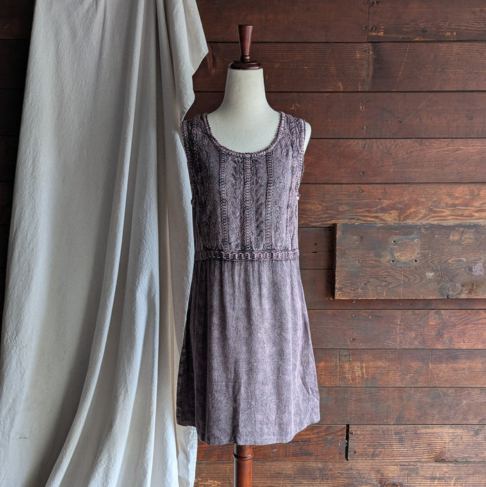 Y2K Vintage Overdyed Purple Sleeveless Mini Dress