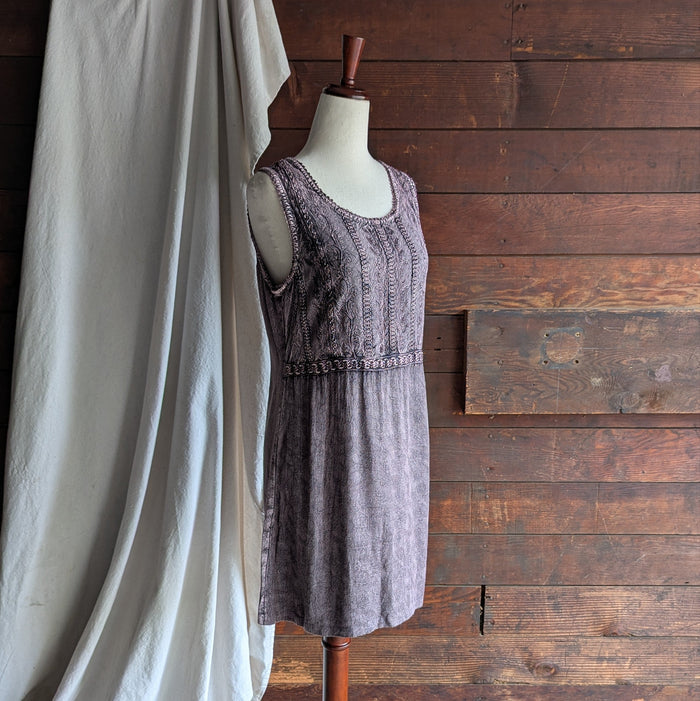 Y2K Vintage Overdyed Purple Sleeveless Mini Dress
