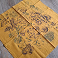 Yellow Mushroom Print Bandana