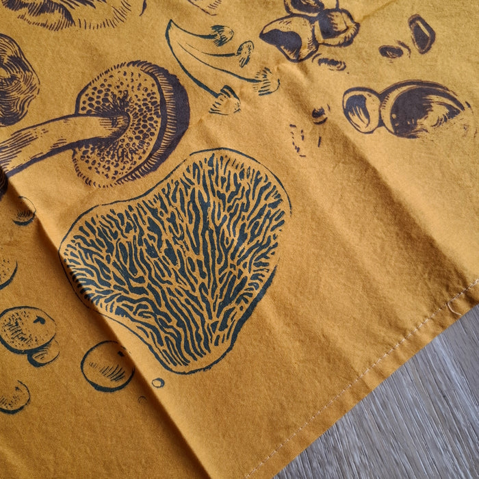Yellow Mushroom Print Bandana