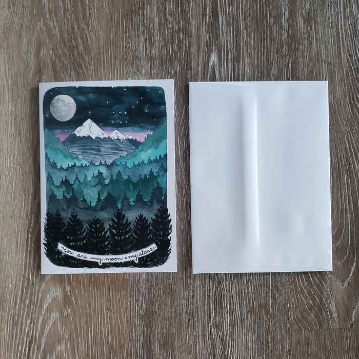 "You Are My Moon & My Stars" Greeting Card