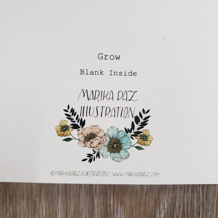 "You Help Me Grow" Greeting Card