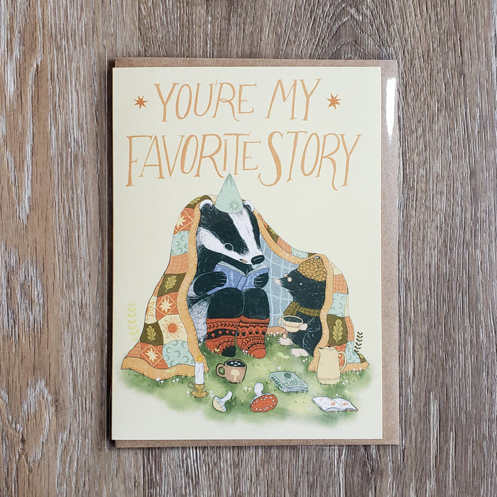 "You're My Favorite Story" Greeting Card