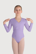 Z0858G - Bloch Overture Crossover Girls Long Sleeve Wrap Top