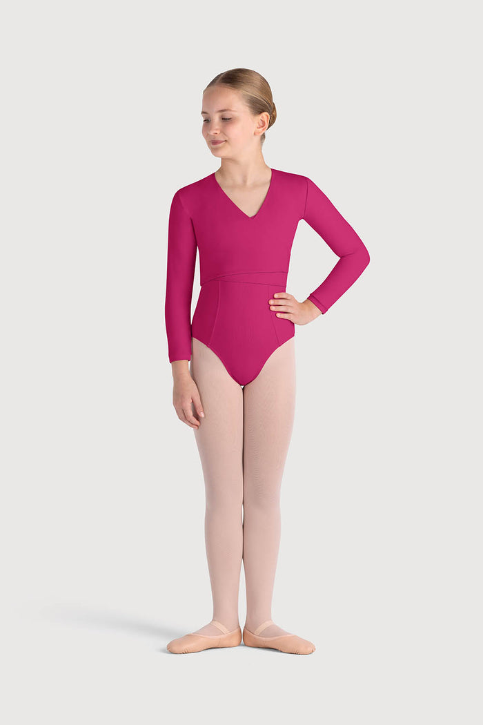 Z0858G - Bloch Overture Crossover Girls Long Sleeve Wrap Top