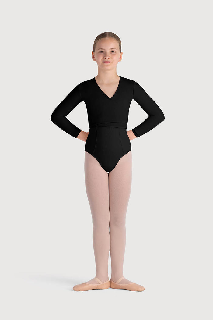 Z0858G - Bloch Overture Crossover Girls Long Sleeve Wrap Top